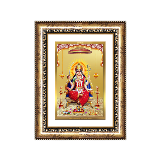 Diviniti 24K Gold Plated Santoshi Mata (Classic) Divine Wall Frame for Home Mandir & Office Decor | Luxury Spiritual Gift