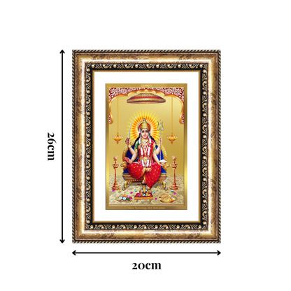 Diviniti 24K Gold Plated Santoshi Mata (Classic) Divine Wall Frame for Home Mandir & Office Decor | Luxury Spiritual Gift
