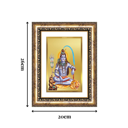 Diviniti 24K Gold Plated Shiva (Classic) Divine Wall Frame for Home Mandir & Office Decor | Luxury Spiritual Gift