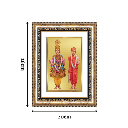 Diviniti 24K Gold Plated Swaminarayan (Classic) Divine Wall Frame for Home Mandir & Office Decor | Luxury Spiritual Gift