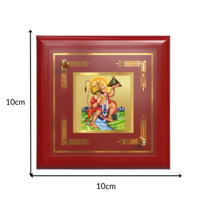 Hanuman Carrying Sanjeevani Mountain | Lord Hanuman Tabletop Frame in 24K Gold Plated Foil