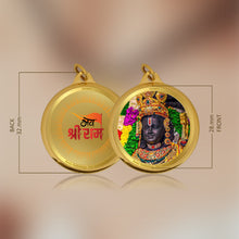 Load image into Gallery viewer, Diviniti 24K Gold Plated Ram Lalla &amp; Jai Shri Ram 28MM Double Sided Pendant For Men, Women &amp; Kids
