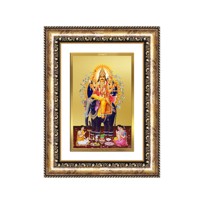 Diviniti 24K Gold Plated Vishvakarma (Classic) Divine Wall Frame for Home Mandir & Office Decor | Luxury Spiritual Gift