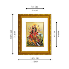 Load image into Gallery viewer, DIVINITI 24K Gold Plated Goddess Durga Photo Frame For Home  Decor, Festival, Puja (21.5 X 17.5 CM)
