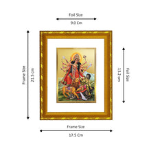 Load image into Gallery viewer, DIVINITI 24K Gold Plated Goddess Durga Photo Frame For Home  Decor, Festival, Puja (21.5 X 17.5 CM)