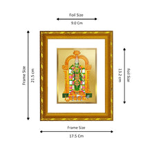 Load image into Gallery viewer, DIVINITI 24K Gold Plated Meenakshi Photo Frame For Home Wall Decor, Tabletop, Gift (21.5 X 17.5 CM)
