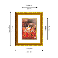 Load image into Gallery viewer, DIVINITI 24K Gold Plated Mata Ka Darbar Wall Photo Frame For Home Decor, Navratri Gift (21.5 X 17.5 CM)
