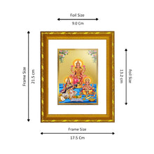 Load image into Gallery viewer, DIVINITI 24K Gold Plated Lakshmi Ganesha Saraswati Wall Photo Frame For Home Decor, Gift (21.5 X 17.5 CM)