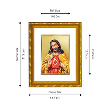 Load image into Gallery viewer, DIVINITI 24K Gold Plated Jesus Christ Photo Frame For Home Decor, Tabletop, Festive Gift (21.5 X 17.5 CM)