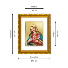 Load image into Gallery viewer, DIVINITI 24K Gold Plated Mother Mary Photo Frame For Home Wall Decor, Prayer, Gift (21.5 X 17.5 CM)
