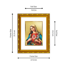 Load image into Gallery viewer, DIVINITI 24K Gold Plated Mother Mary Photo Frame For Home Wall Decor, Prayer, Gift (21.5 X 17.5 CM)