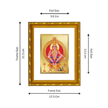 Load image into Gallery viewer, DIVINITI 24K Gold Plated Ayyappan Wall Photo Frame For Home Decor, Prayer, Gift (21.5 X 17.5 CM)
