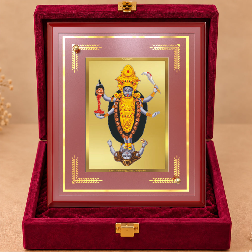 24K Gold-Plated Kali MDF Frame | Premium Gift Box | 22 x18 CM