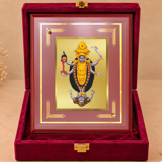 24K Gold-Plated Kali MDF Frame | Premium Gift Box | 22 x18 CM