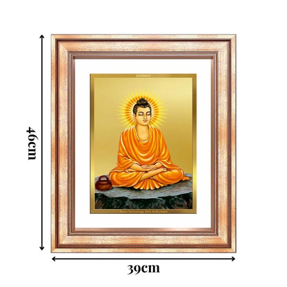 Diviniti 24K Gold Plated Buddha (Classic) Divine Wall Frame for Home Mandir & Office Decor | Luxury Spiritual Gift
