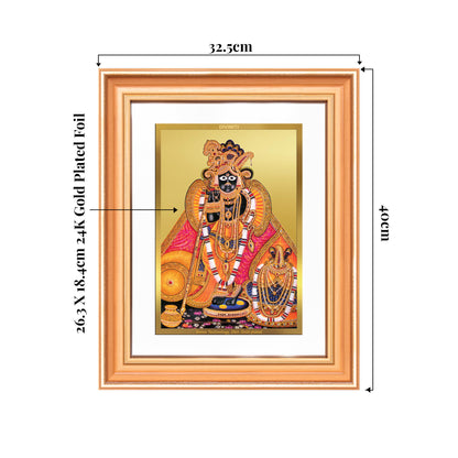 Banke Bihari | Kunjbihari Wall Mount Photo Frame in 24K Gold Plated Foil