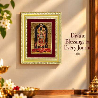 24K Gold-Plated Lord Ram Lalla Frame | Premium Gift Box | 21.5x17.5 CM