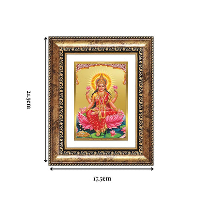 Diviniti 24K Gold Plated Lakshmi (Classic) Divine Wall and Table Top Frame for Home Mandir & Office Decor | Luxury Spiritual Gift