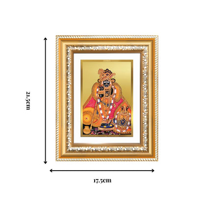 Diviniti 24K Gold Plated Banke Bihari Ji (Classic) Divine Wall and Table Top Frame for Home Mandir & Office Decor | Luxury Spiritual Gift