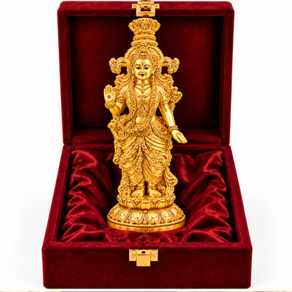 24K Gold-Plated Radha Rani Idol | Premium Gift Box | 36x9 CM