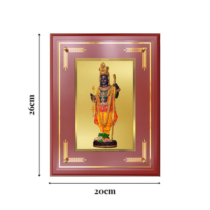 Diviniti 24K Gold Plated Ram Lalla with Arch Blessing Tabletop Photo Frame | Innocence, Faith & Divine Grace