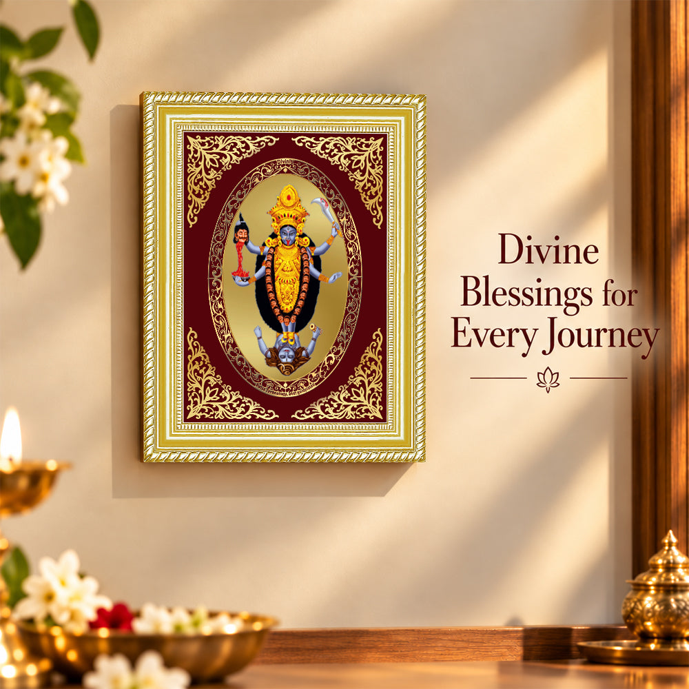 24K Gold-Plated Maa Kali Frame | Premium Gift Box | 26x20 CM
