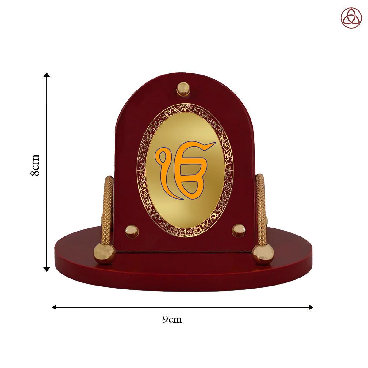 Ik Onkar | Sacred Sikh Symbol 24K Gold Plated Divine Photo Frame for Car Dashboard, Home Décor & Tabletop | Blessings of Unity, Peace & Spiritual Harmony