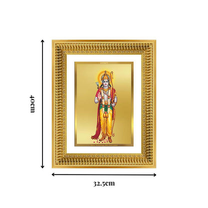 Diviniti 24K Gold Plated Ram Ji (Classic) Divine Wall Frame for Home Mandir & Office Decor | Luxury Spiritual Gift