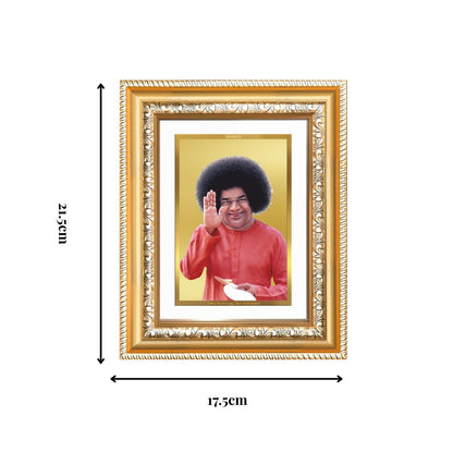Diviniti 24K Gold Plated Satya Sai Baba (Classic) Divine Wall and Table Top Frame for Home Mandir & Office Decor | Luxury Spiritual Gift