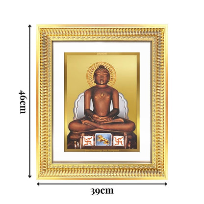 Diviniti 24K Gold Plated Mahavir (Classic) Divine Wall Frame for Home Mandir & Office Decor | Luxury Spiritual Gift