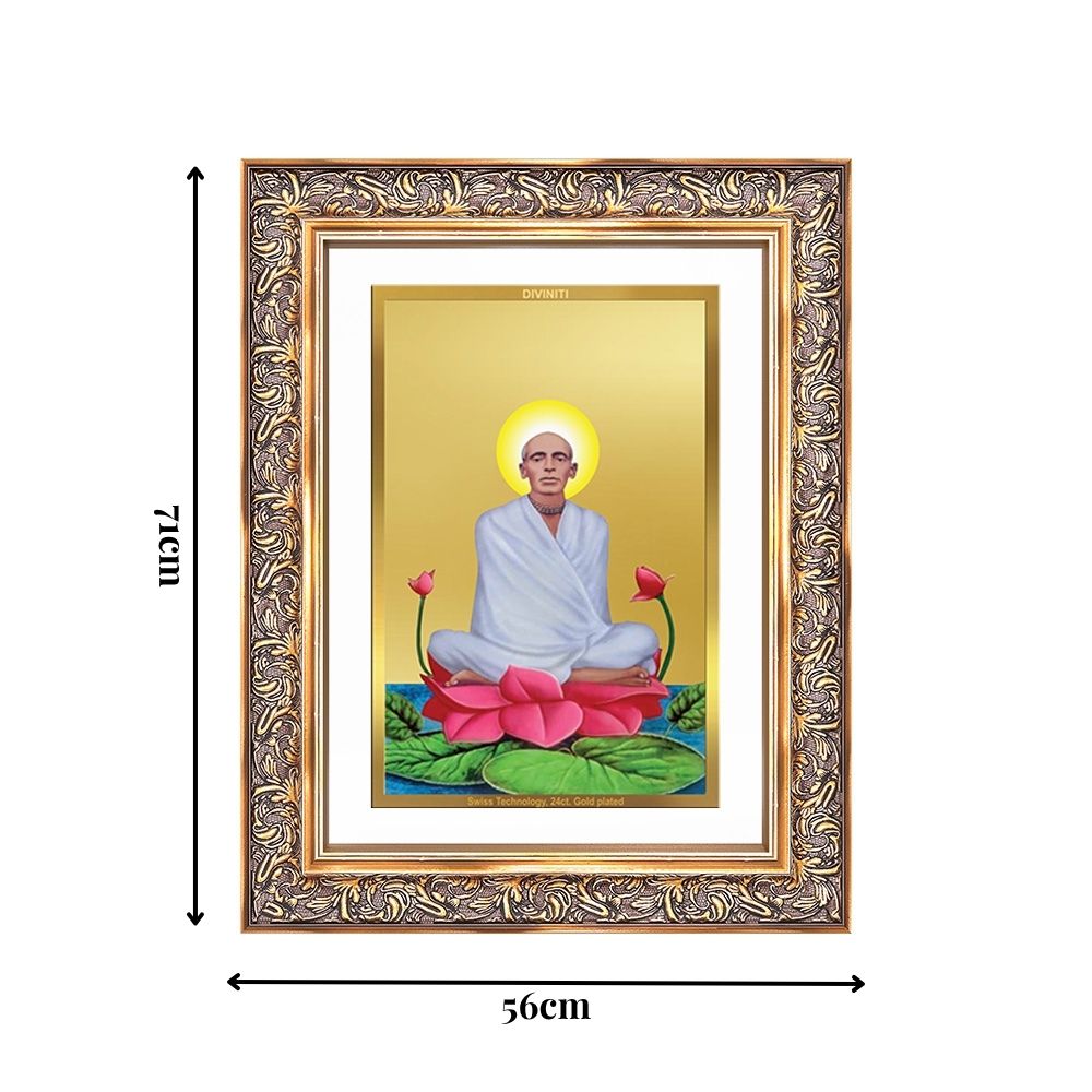 Diviniti 24K Gold Plated Ram Thakur (Classic) Divine Wall Frame for Home Mandir & Office Decor | Luxury Spiritual Gift