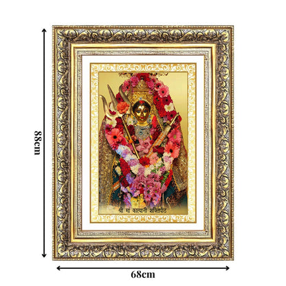 Diviniti 24K Gold Plated Katyayani Mata (Classic) Divine Wall Frame for Home Mandir & Office Decor | Luxury Spiritual Gift
