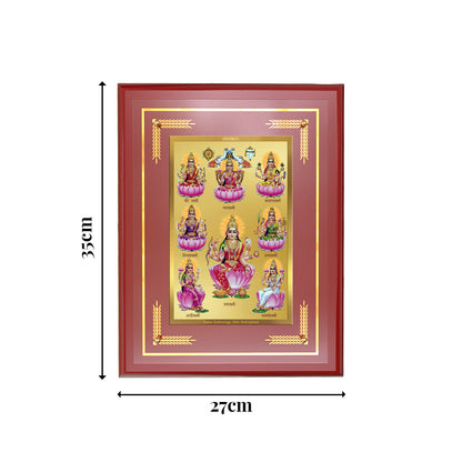 Diviniti 24K Gold Plated Ashtalakshmi Blessing Tabletop Photo Frame | Wealth, Prosperity & Divine Abundance