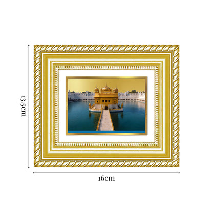 Diviniti 24K Gold Plated Golden Temple Divine Table Top Frame for Home Mandir & Office Decor | Luxury Spiritual Gift