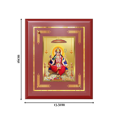Diviniti 24K Gold Plated Santoshi Mata Blessing Tabletop Photo Frame | Peace, Prosperity & Divine Grace | MDF FRAME S1