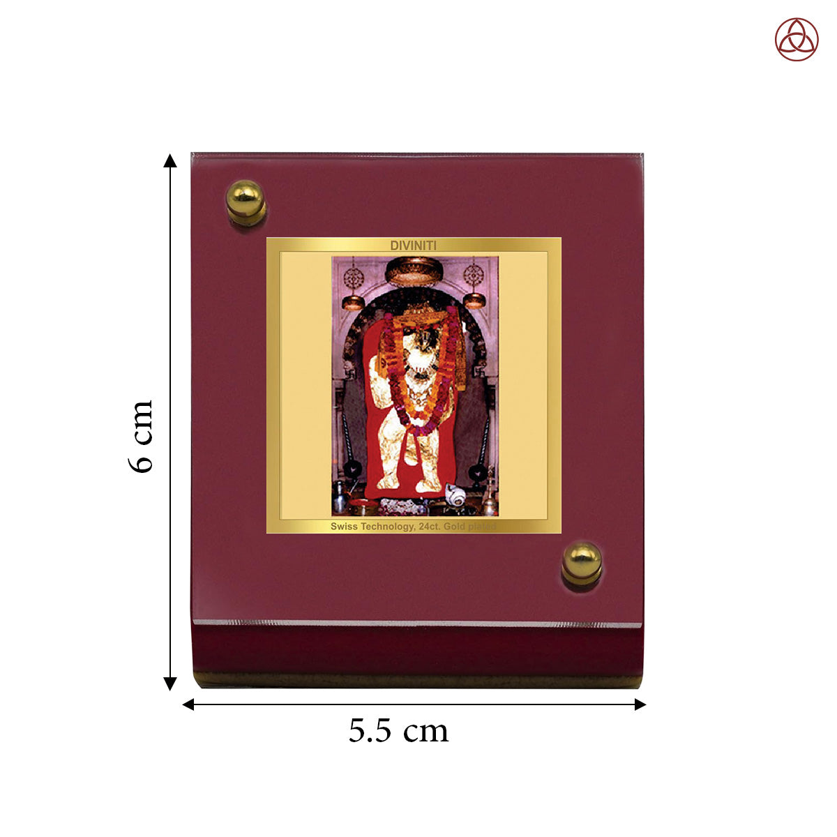 Mehandipur Bala Ji | Divine Lord Bala Ji Car Dashboard & Tabletop Photo Frame in 24K Gold Plated Foil