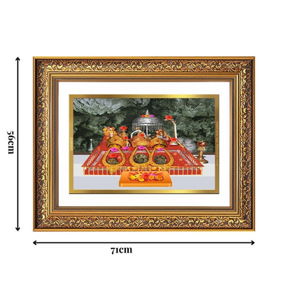 Diviniti 24K Gold Plated Mata Ka Darbar (Classic) Divine Wall Frame for Home Mandir & Office Decor | Luxury Spiritual Gift