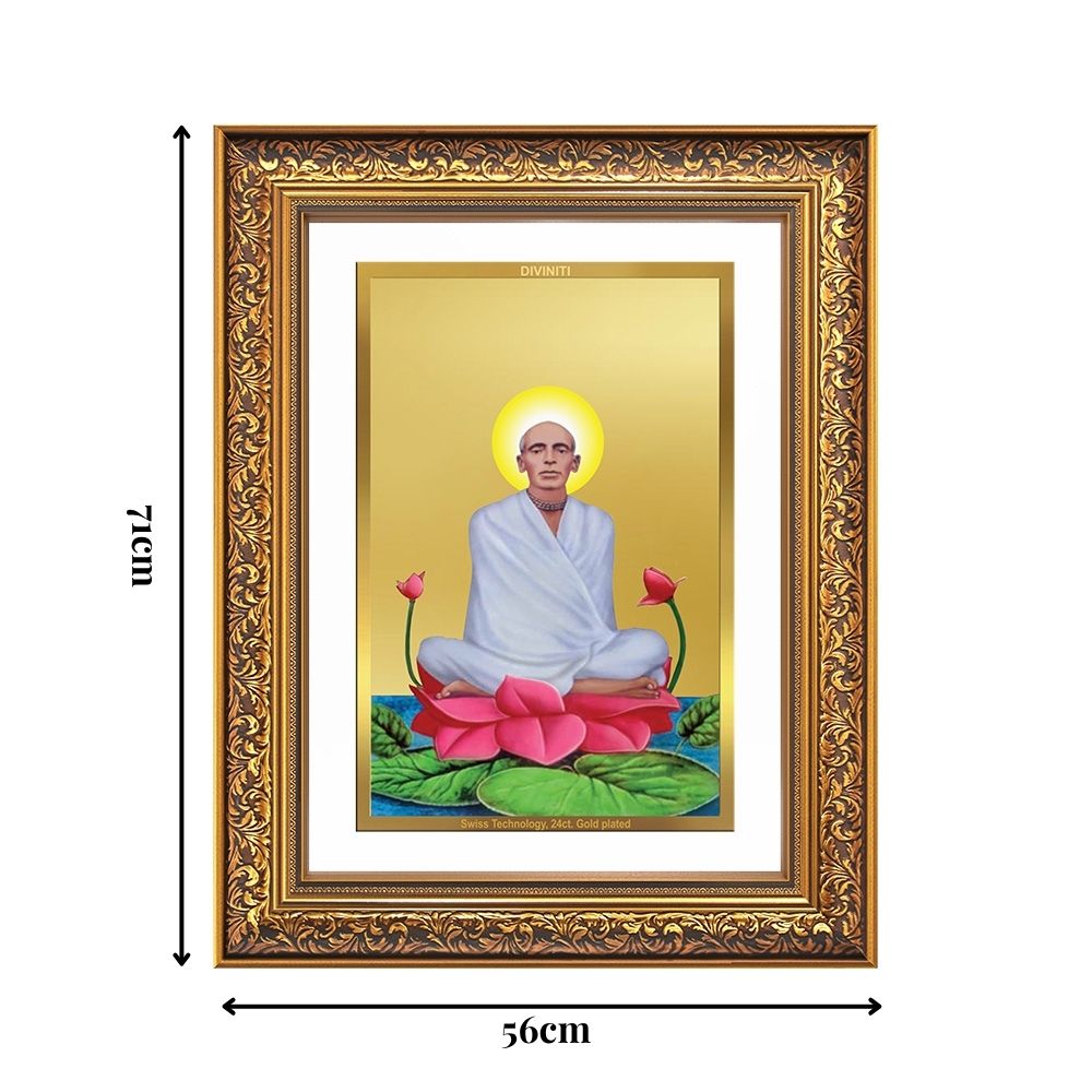 Diviniti 24K Gold Plated Ram Thakur (Classic) Divine Wall Frame for Home Mandir & Office Decor | Luxury Spiritual Gift
