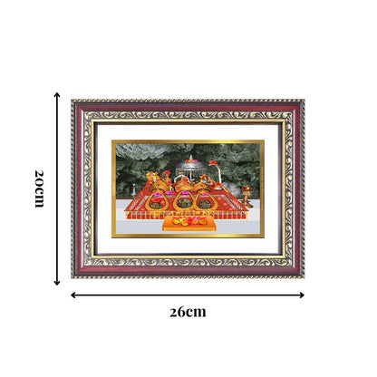 Diviniti 24K Gold Plated Mata Ka Darbar (Classic) Divine Wall Frame for Home Mandir & Office Decor | Luxury Spiritual Gift