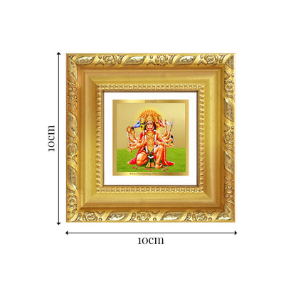 Diviniti Panchmukhi Hanuman (Five-Faced Hanuman) Tabletop Photo Frame in 24K Gold Plated Foil | Protection, Strength & Divine Power | DG103S1A (10x10 CM)