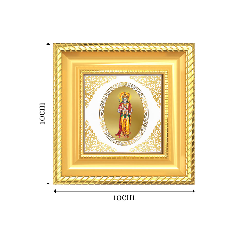 Lord Ram | Divine Hindu God Royal Tabletop Photo Frame in 24K Gold Plated Foil