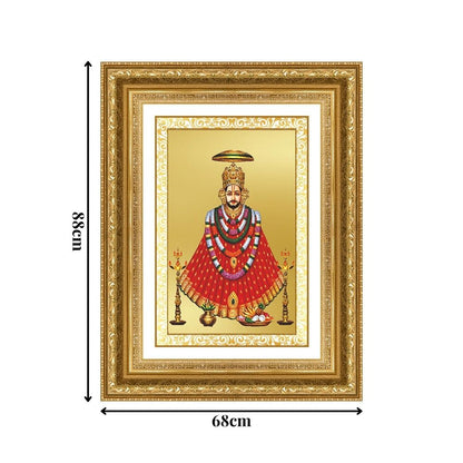 Diviniti 24K Gold Plated Khatu Shyam (Classic) Divine Wall Frame for Home Mandir & Office Decor | Luxury Spiritual Gift