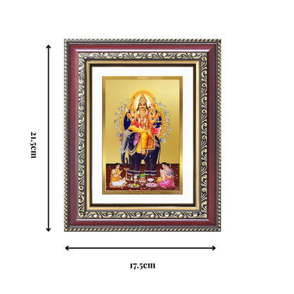 Diviniti 24K Gold Plated Vishvakarma (Classic) Divine Wall and Table Top Frame for Home Mandir & Office Decor | Luxury Spiritual Gift