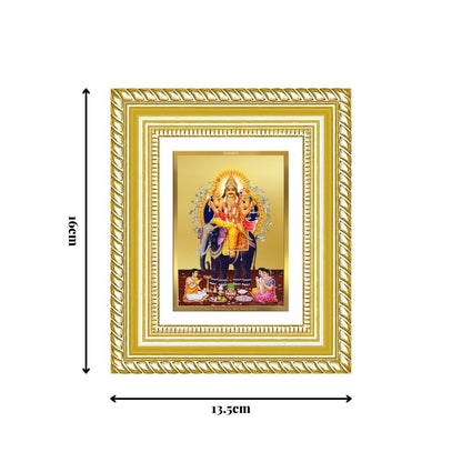 Diviniti 24K Gold Plated Vishvakarma Divine Table Top Frame for Home Mandir & Office Decor | Luxury Spiritual Gift