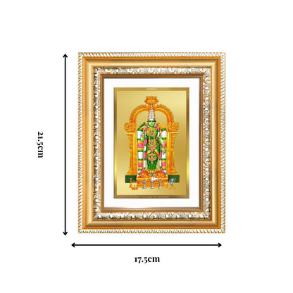 Diviniti 24K Gold Plated Meenakshi Amman (Classic) Divine Wall and Table Top Frame for Home Mandir & Office Decor | Luxury Spiritual Gift