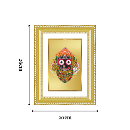 Diviniti 24K Gold Plated Jagannath (Classic) Divine Wall Frame for Home Mandir & Office Decor | Luxury Spiritual Gift