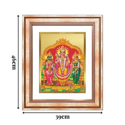 Diviniti 24K Gold Plated Murugan Velli (Classic) Divine Wall Frame for Home Mandir & Office Decor | Luxury Spiritual Gift