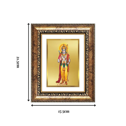 Diviniti 24K Gold Plated Ram Ji (Classic) Divine Wall and Table Top Frame for Home Mandir & Office Decor | Luxury Spiritual Gift