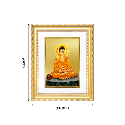 Diviniti 24K Gold Plated Buddha (Classic) Divine Wall Frame for Home Mandir & Office Decor | Luxury Spiritual Gift