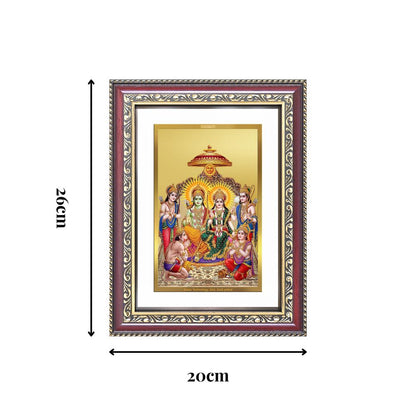 Diviniti 24K Gold Plated Ram Darbar Divine Wall Frame for Home Mandir & Office Decor | Luxury Spiritual Gift